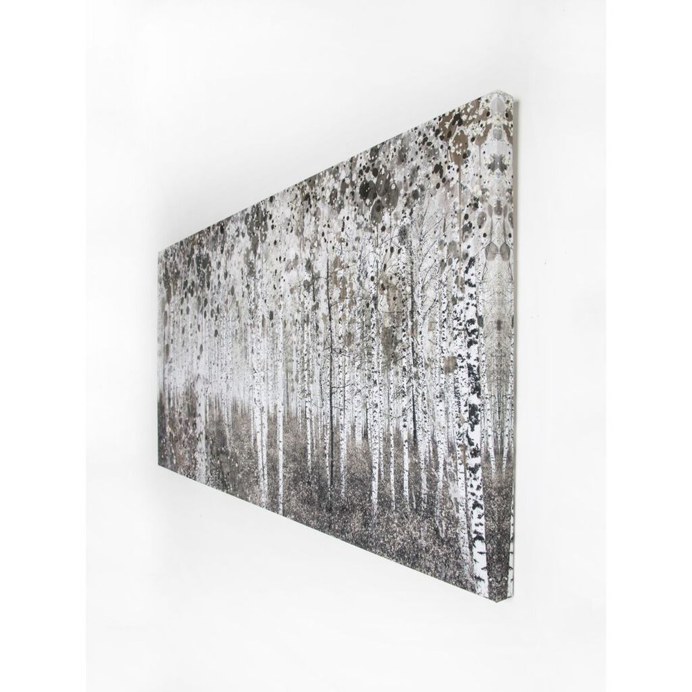 Neutral Watercolour Woods Printed Canvas