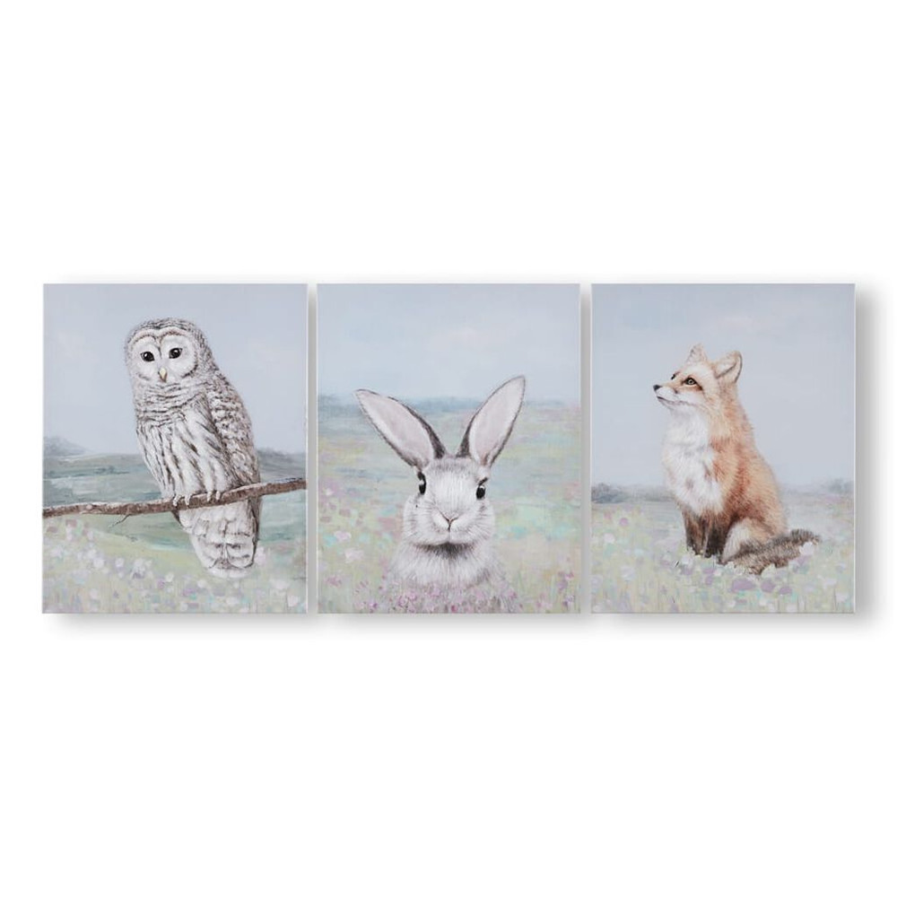 Spring Meadow Animals Canvases