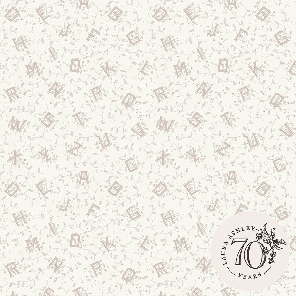 Laura Ashley Alphabet Dove Grey Wallpaper