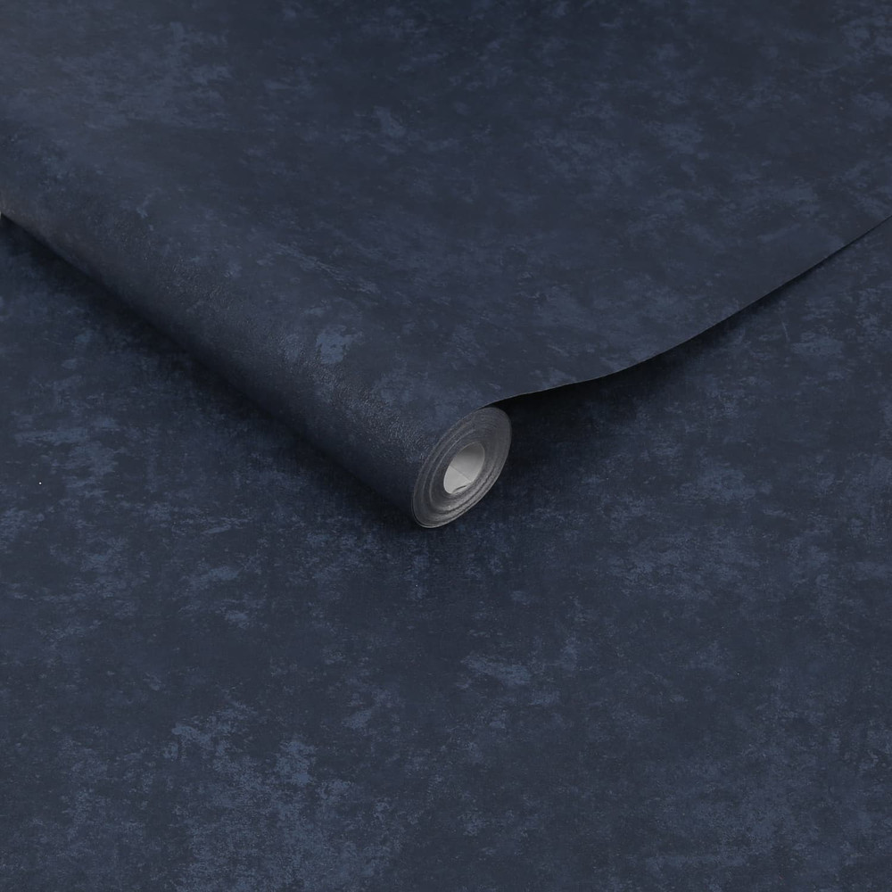 Organic Plain Navy Wallpaper