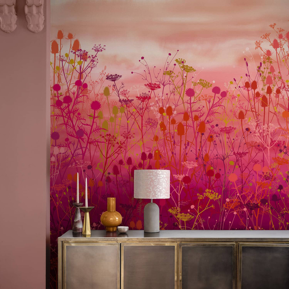 Tania's Garden Sunset Fixed Width Wall Mural