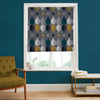 Coronation Craze Slate Roman Blind