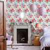 Cath Kidston Archive Rose Blue & Pink Wallpaper