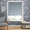 Palm Dusky Blue Roman Blind