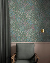 Painterly Flora Green Wallpaper