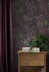 Painterly Flora Purple Wallpaper