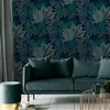 Bohemia Groenblauw behang