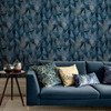 Woodland Fern French Navy Wallpaper