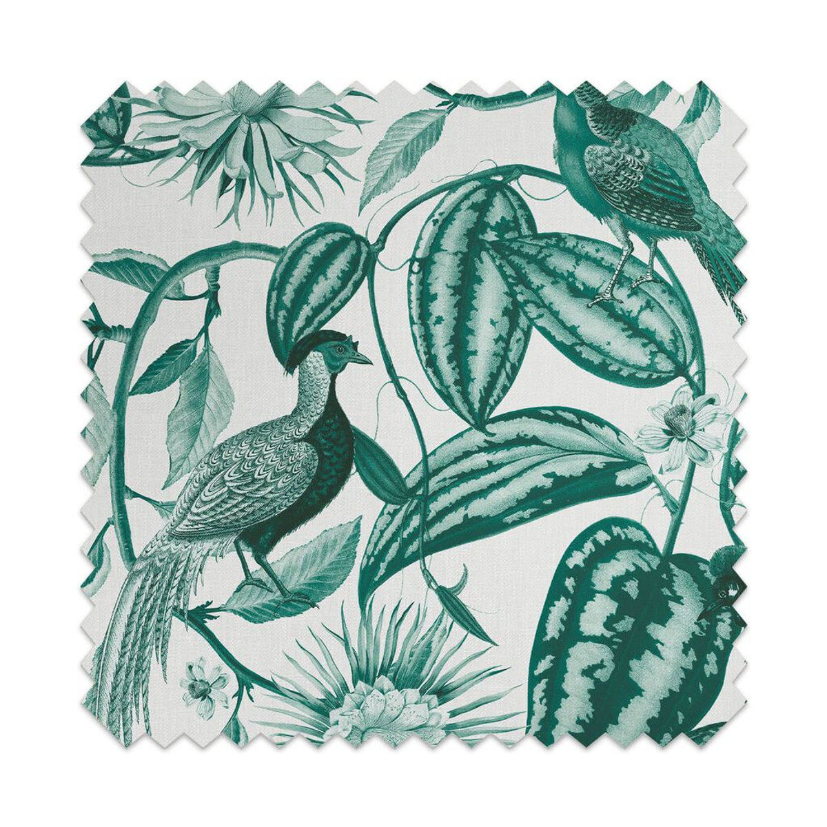 Amherst's Garden Teal Sage Roller Blind