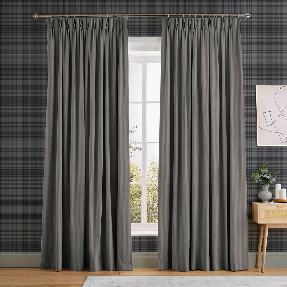 Corduroy Grey Curtain