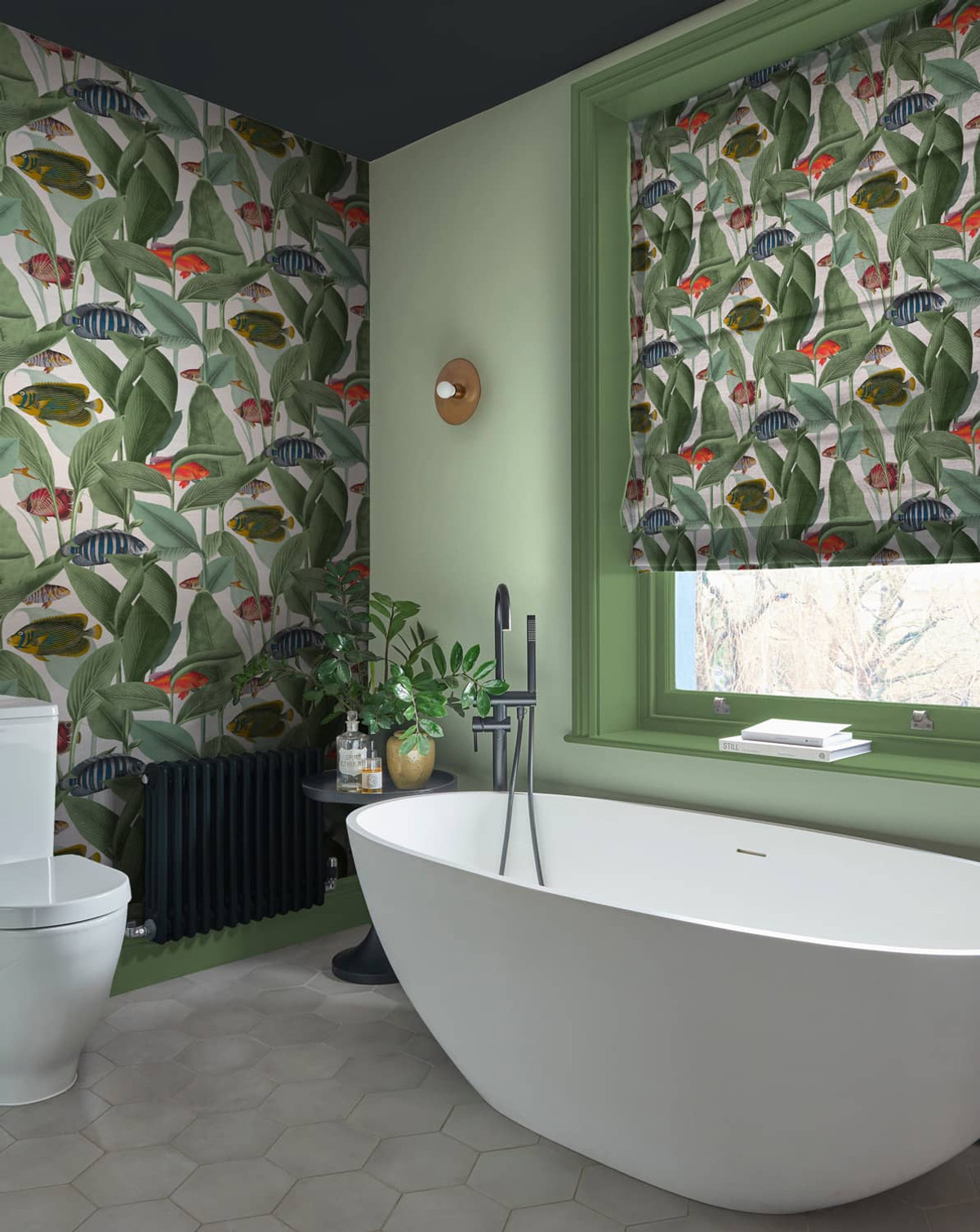 Aquarium Lush Roman Blind