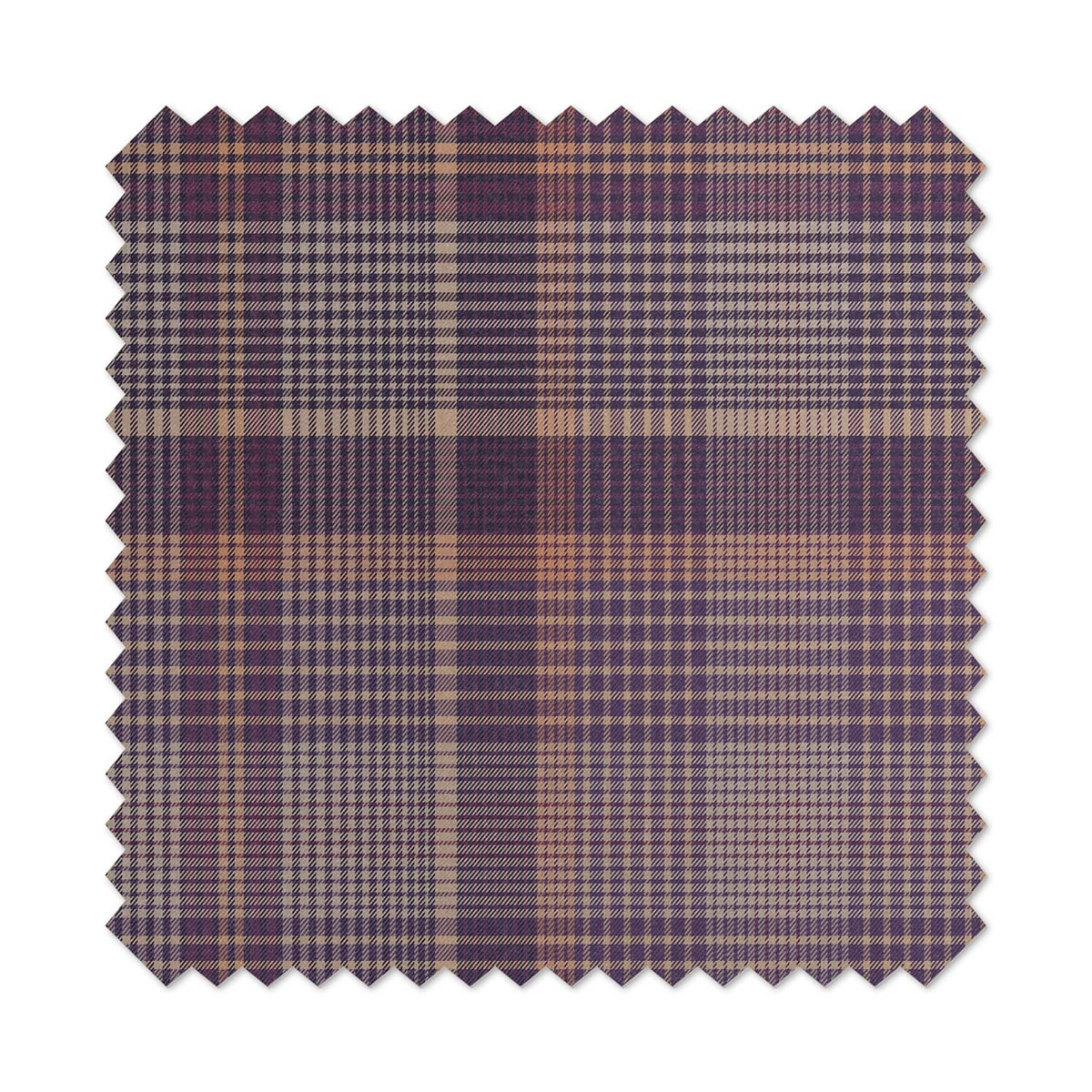 Heritage Plaid Plum Light Filtering Sample