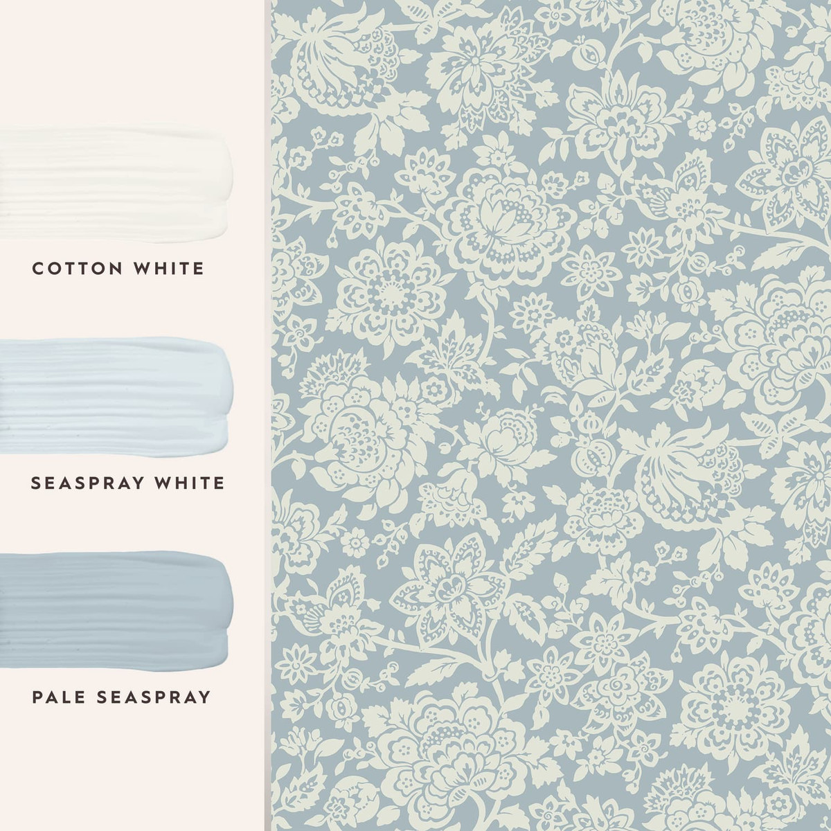 Laura Ashley Trailing Laurissa Pale Seaspray Blue Wallpaper