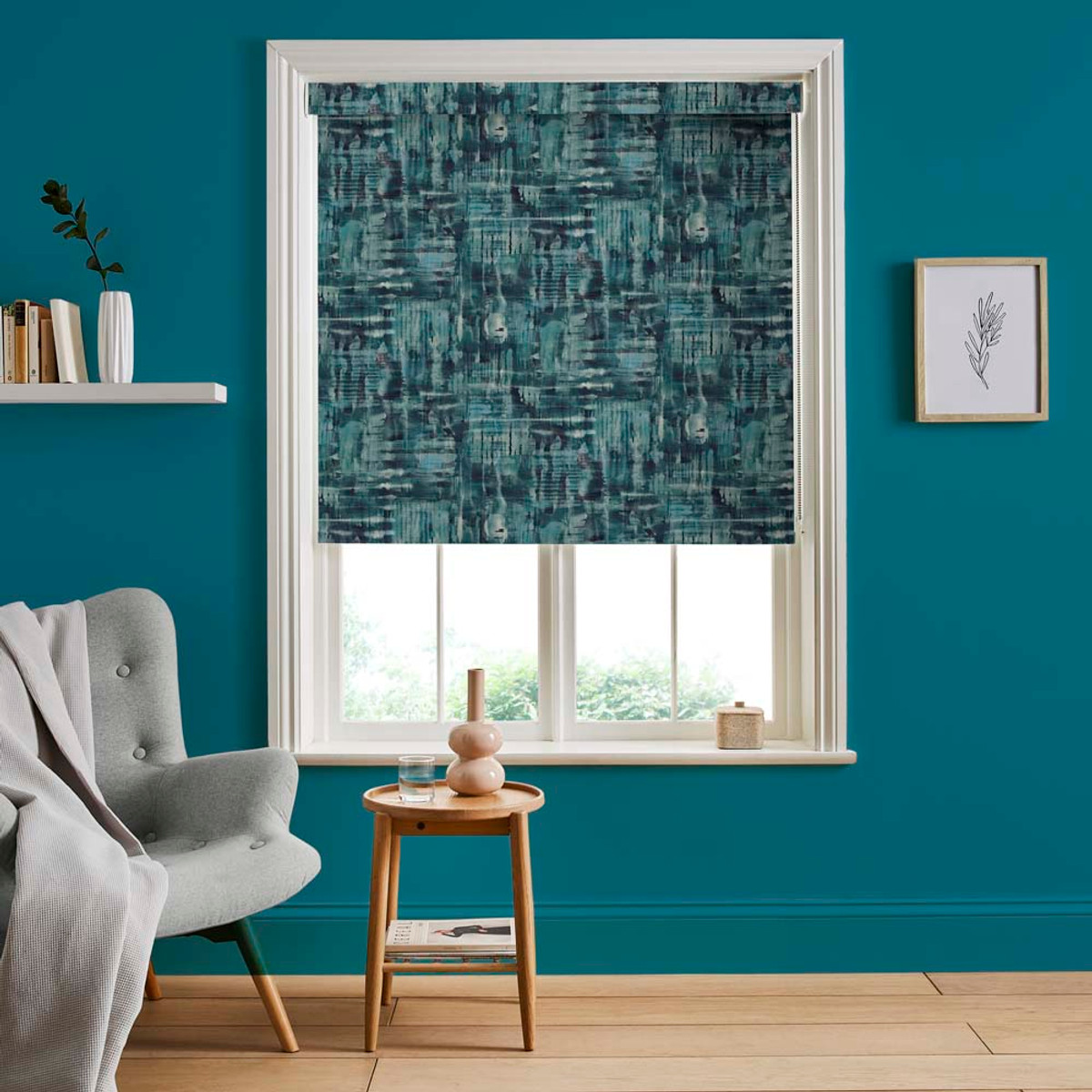 Reecho Teal Roller Shade