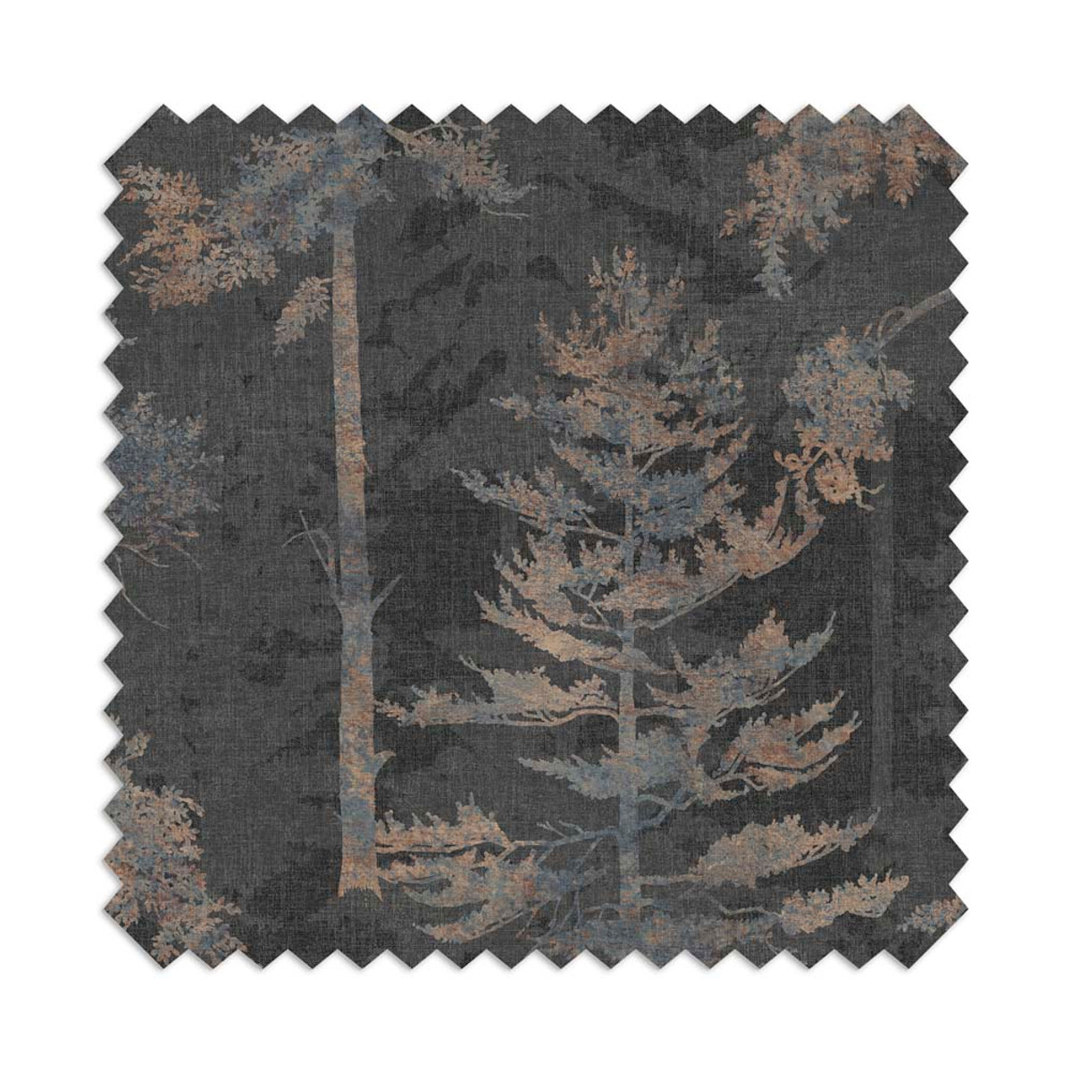 Norse Forest Soft Black Roman Shade