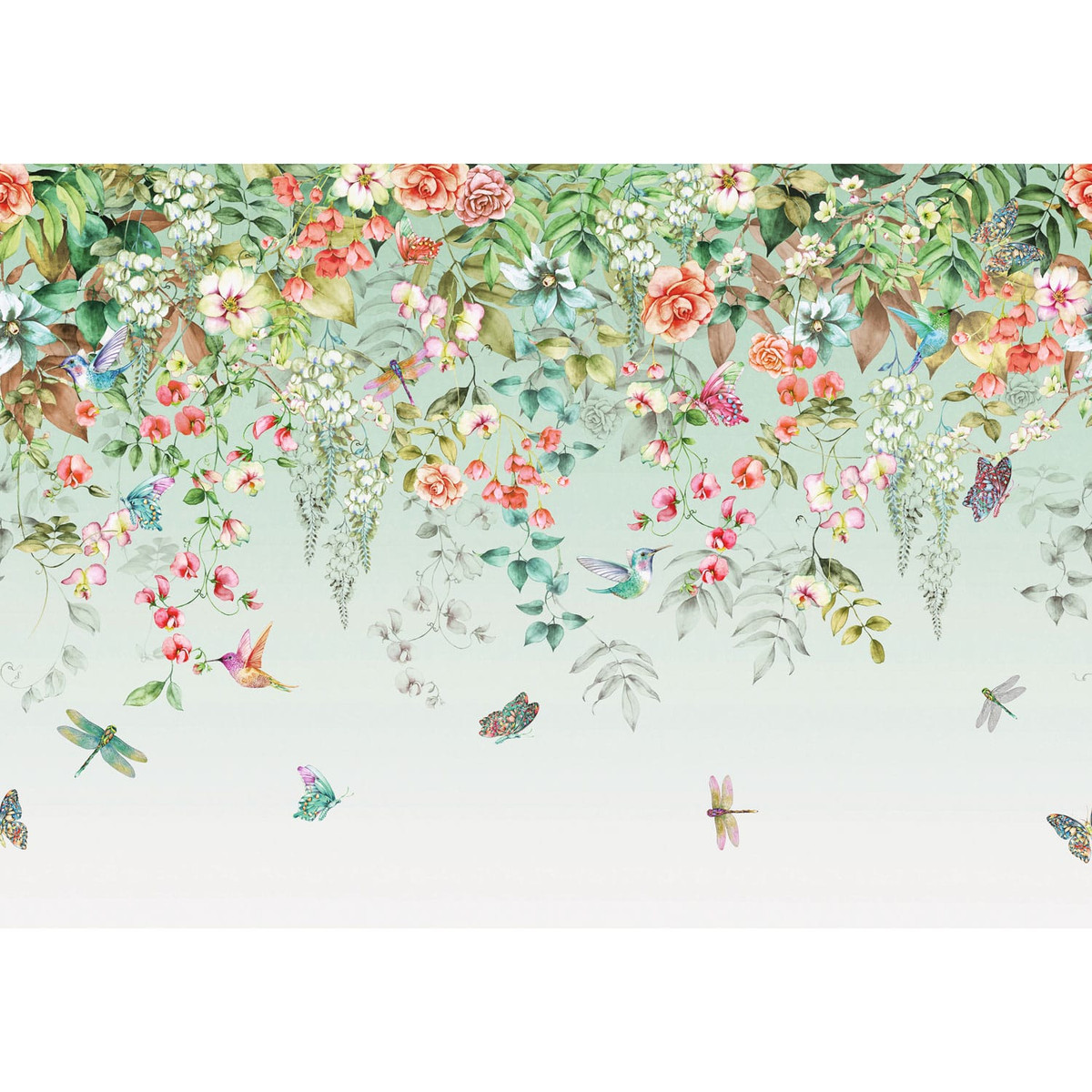 Ethereal Flora Dawn Bespoke Mural