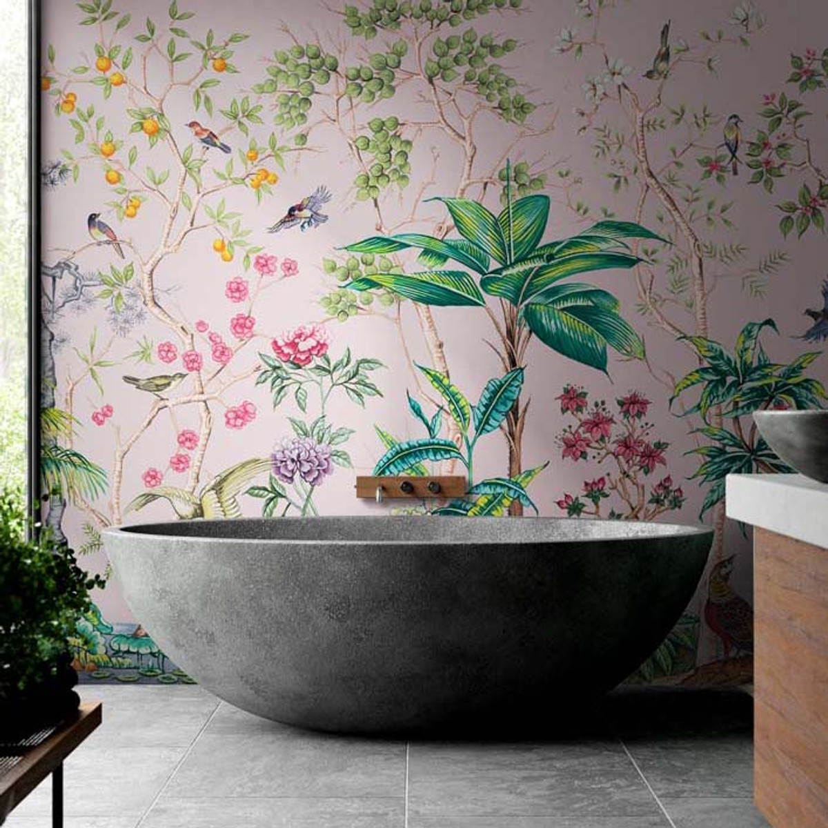 Mizuwonomu Tori Blush Bespoke Mural