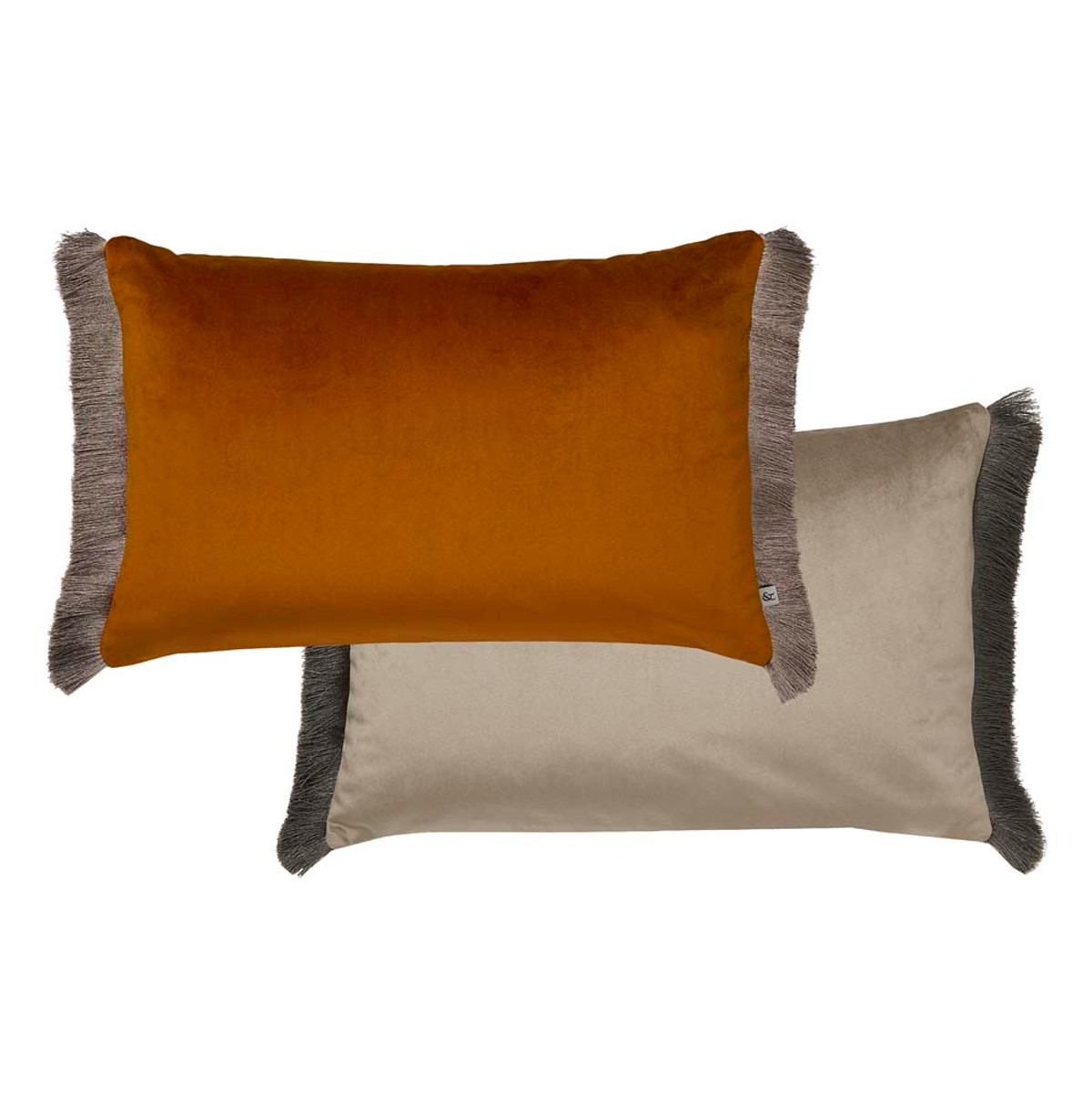 Fringe Opulence Burnt Orange Cushion