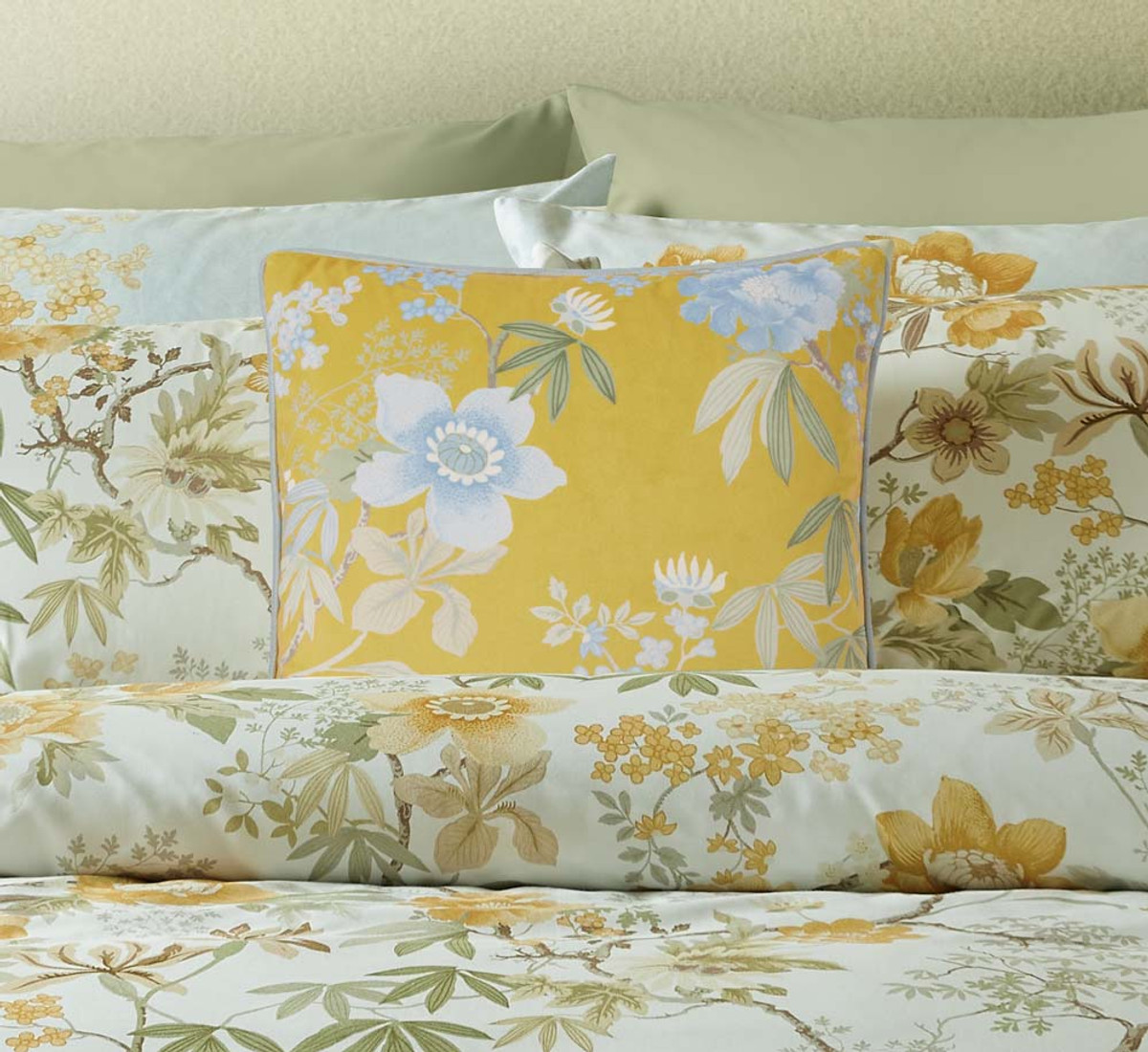 Kimono Dreams Yellow Cushion