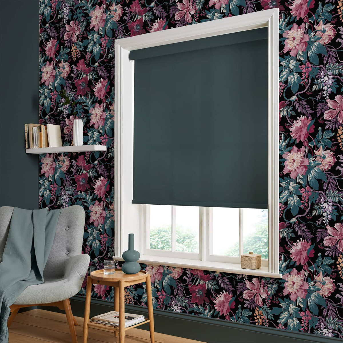 Teal Roller Blind