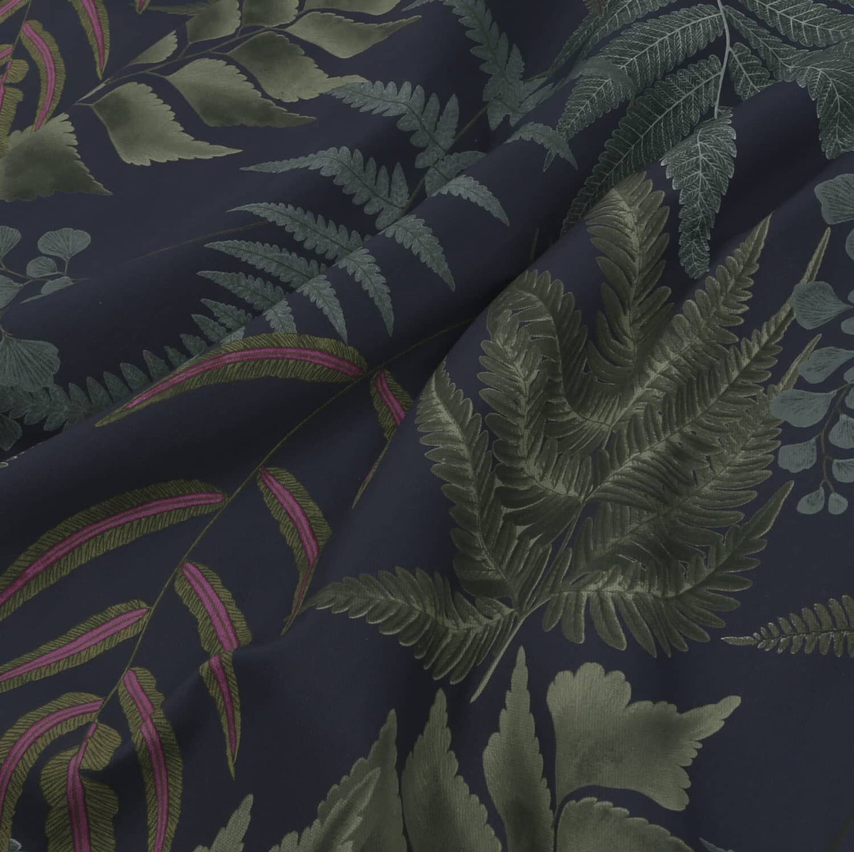 Midsummer Fern Navy Roller Blind