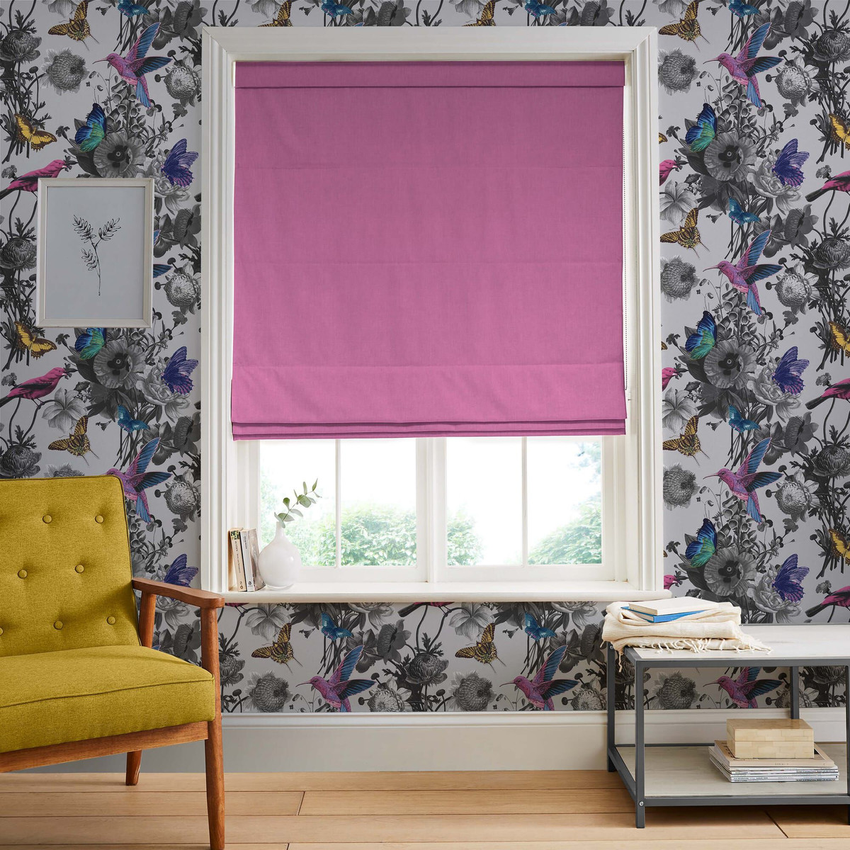 Opulence Magenta Roman Blind