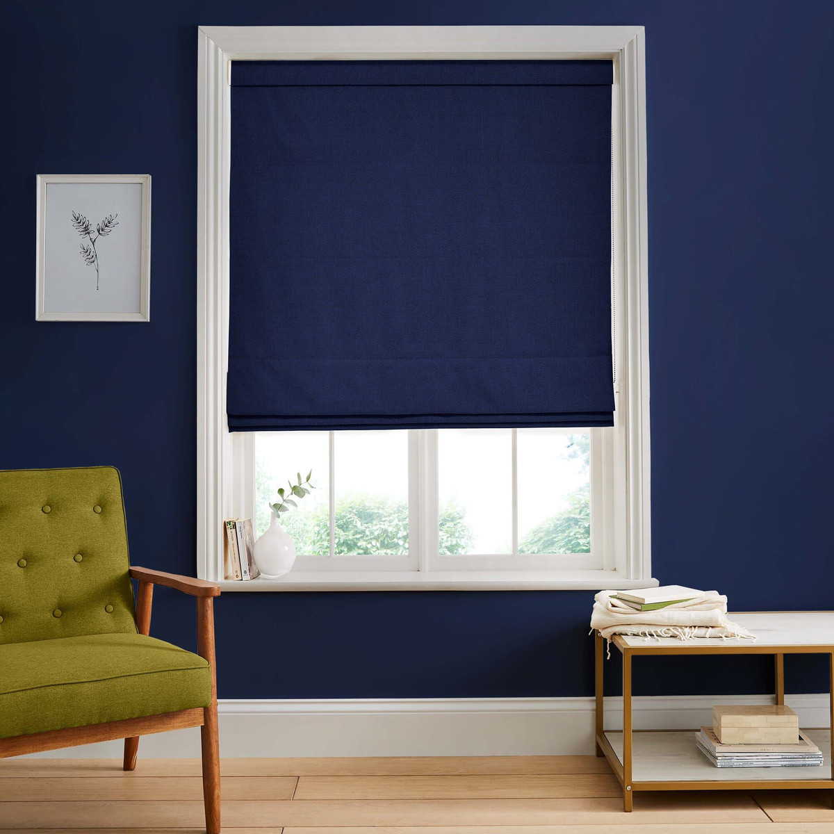 Linum Cobalt Roman Blind