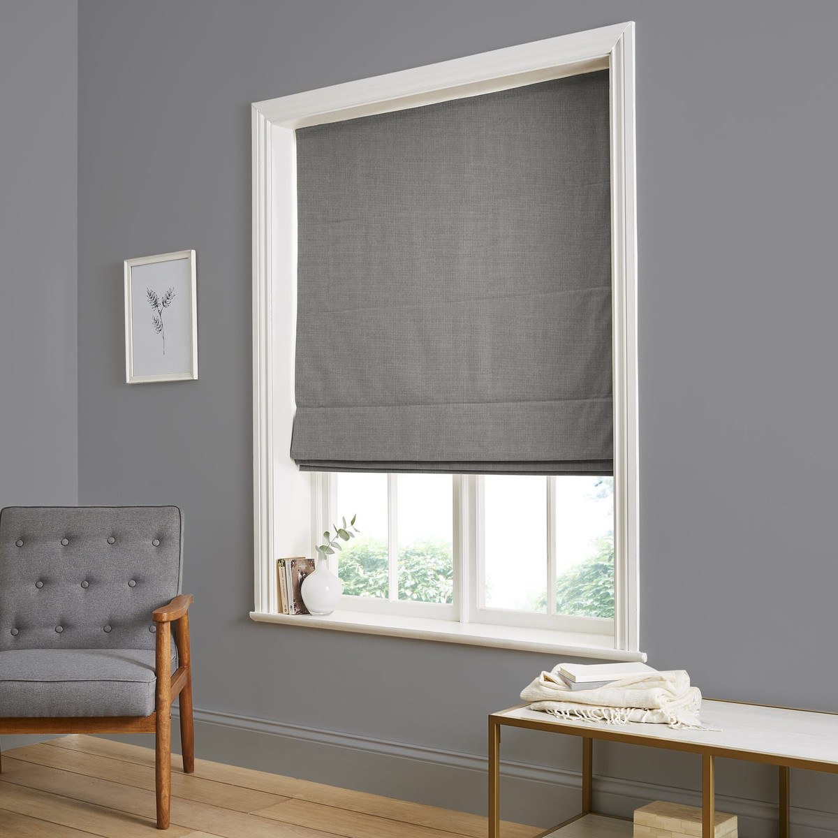 Wallace Platinum Roman Blind