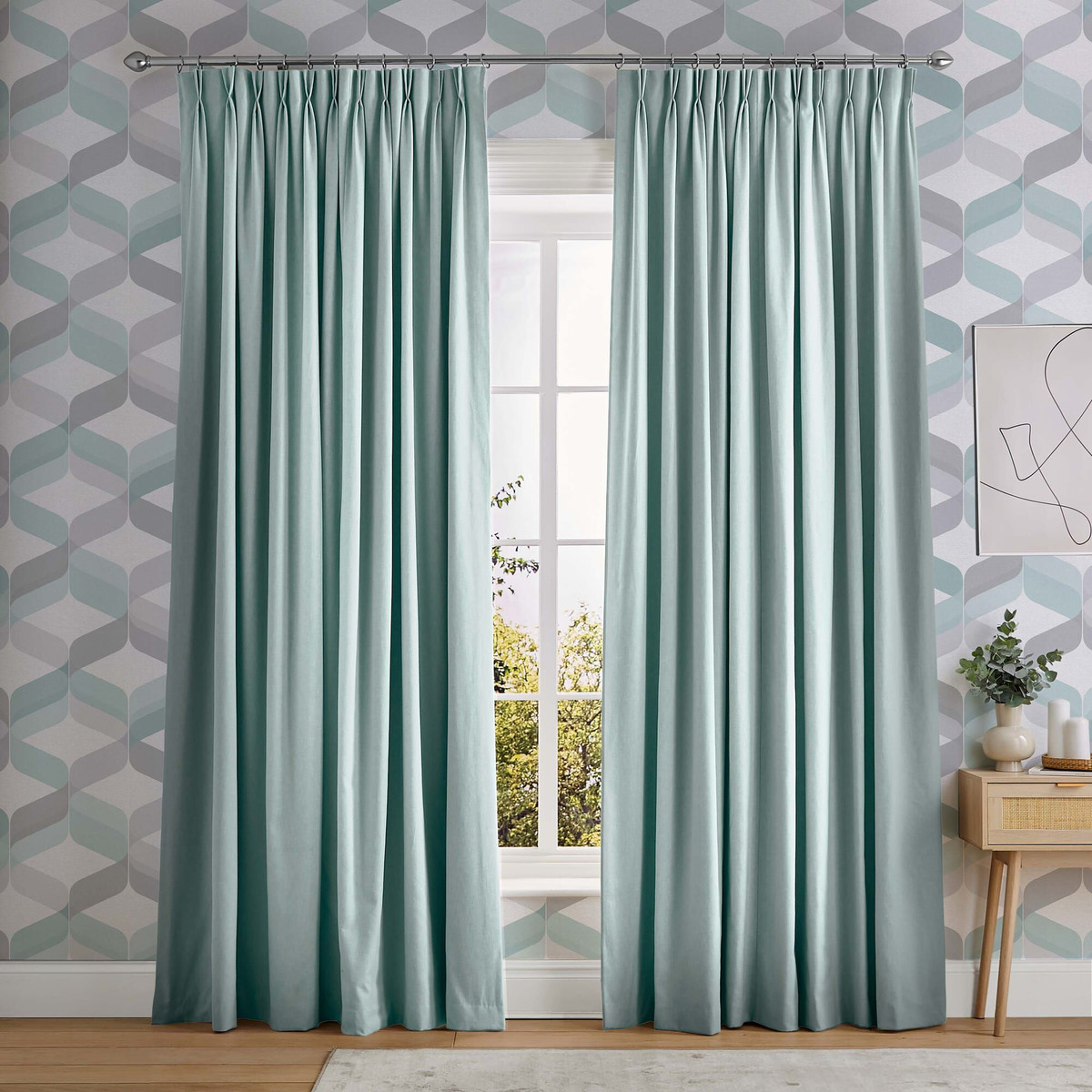 Opulence Pale Blue Curtains