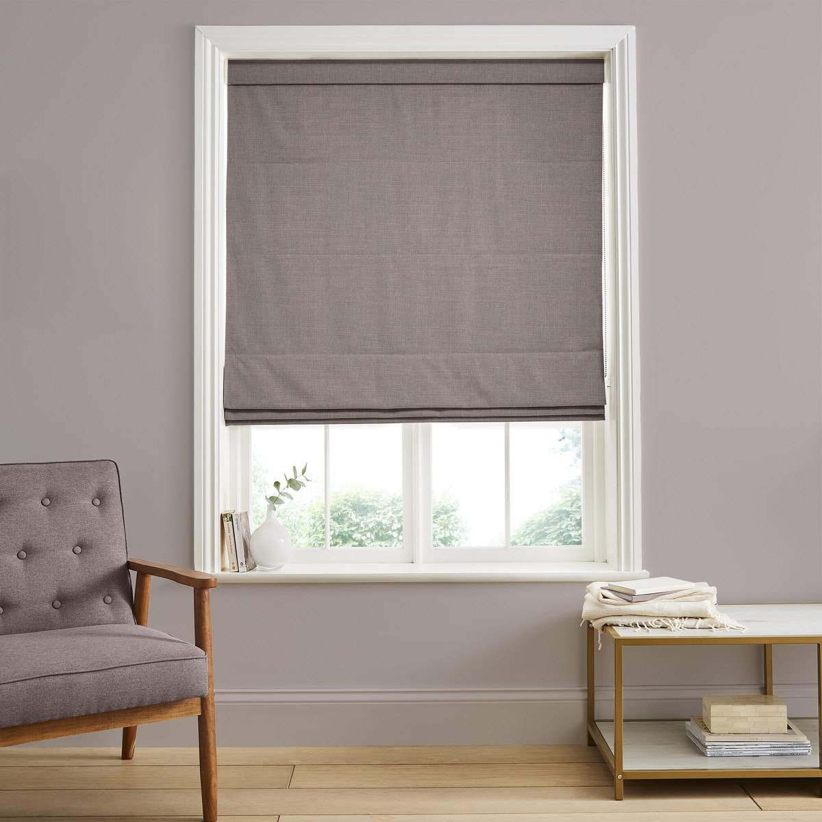 Wallace Dusky Mauve Roman Blind