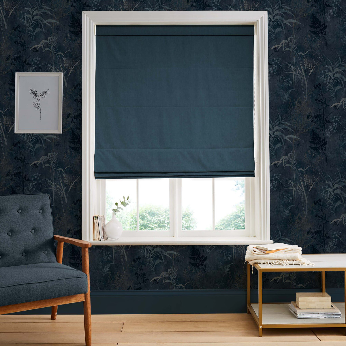 Opulence Midnight Roman Blind