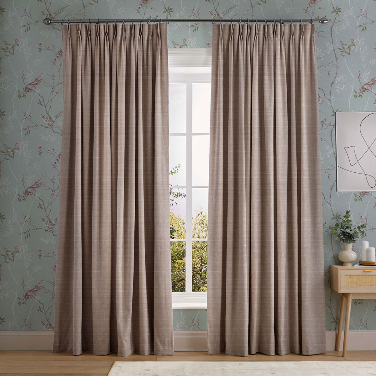 Palm Deep Blush Curtains 