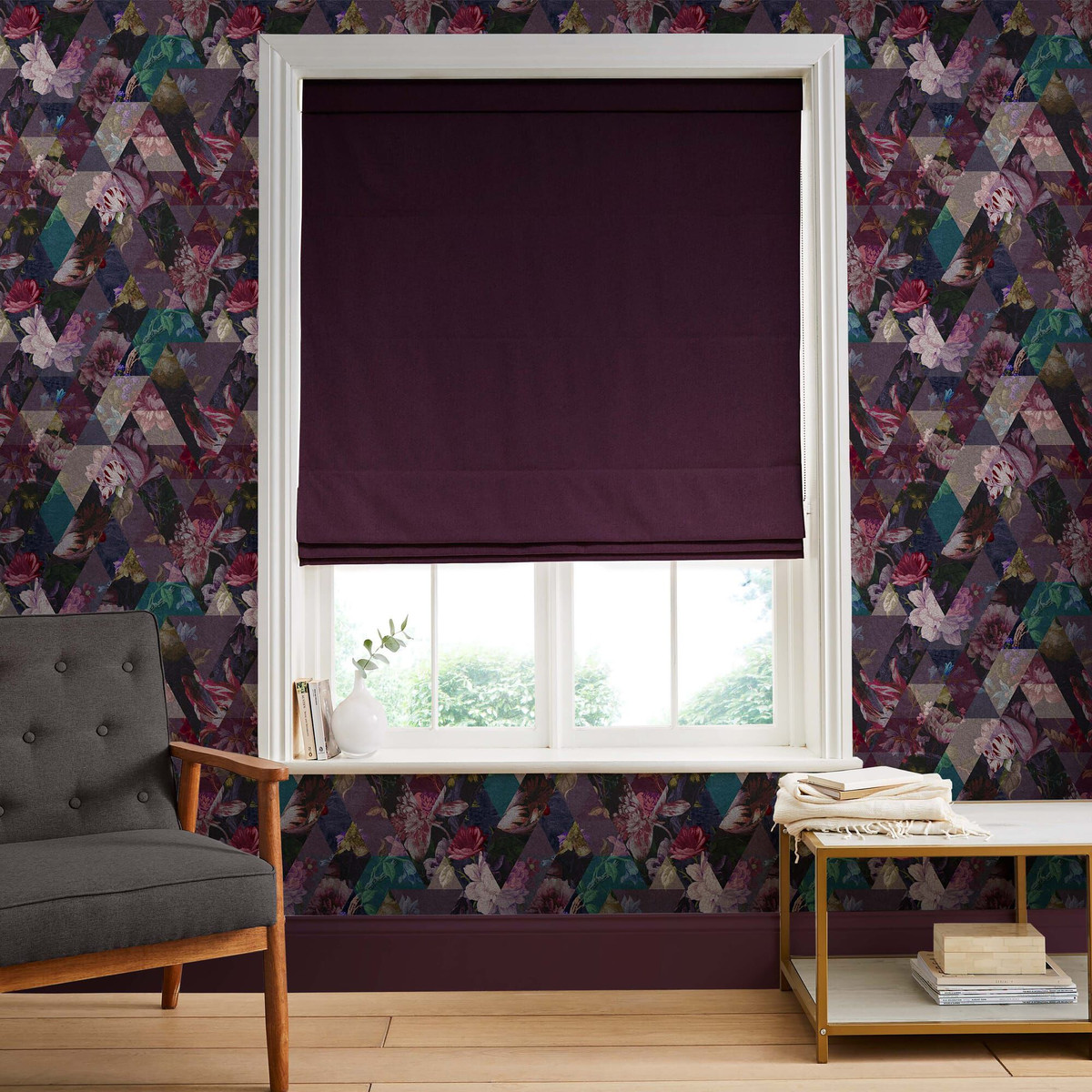 Opulence Amethyst Roman Blind