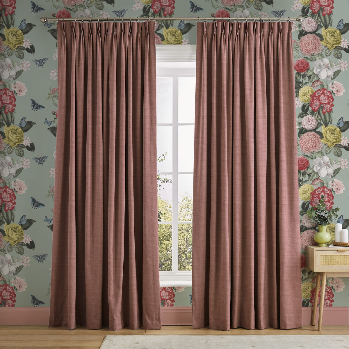 Wallace Peach Curtains