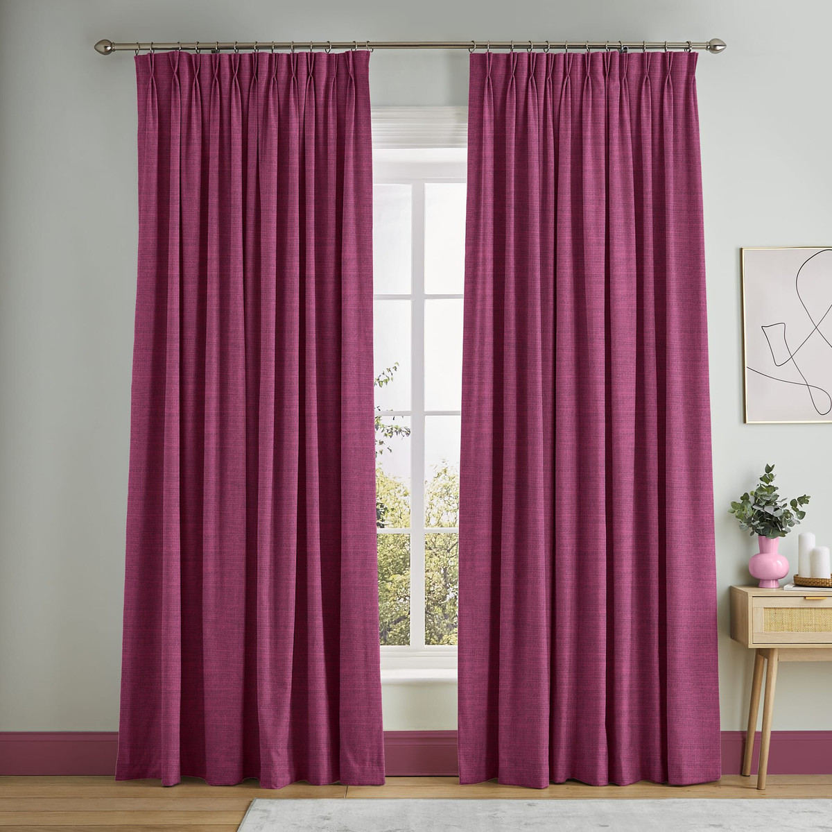 Wallace Fuchsia Curtains