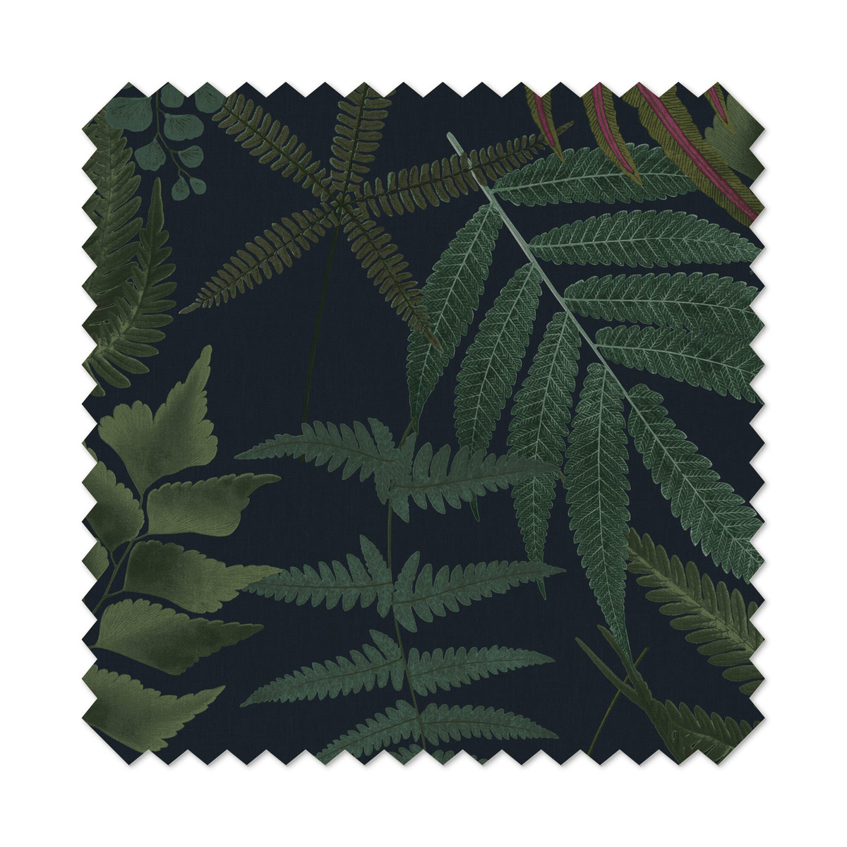 Midsummer Fern Navy Curtains