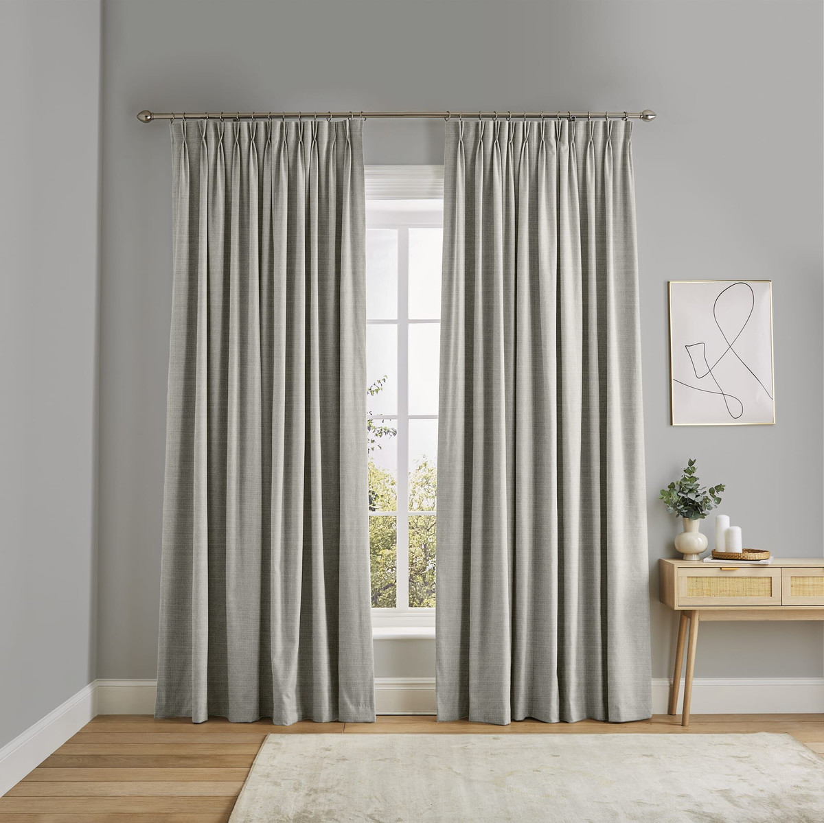 Wallace Warm Grey Curtains