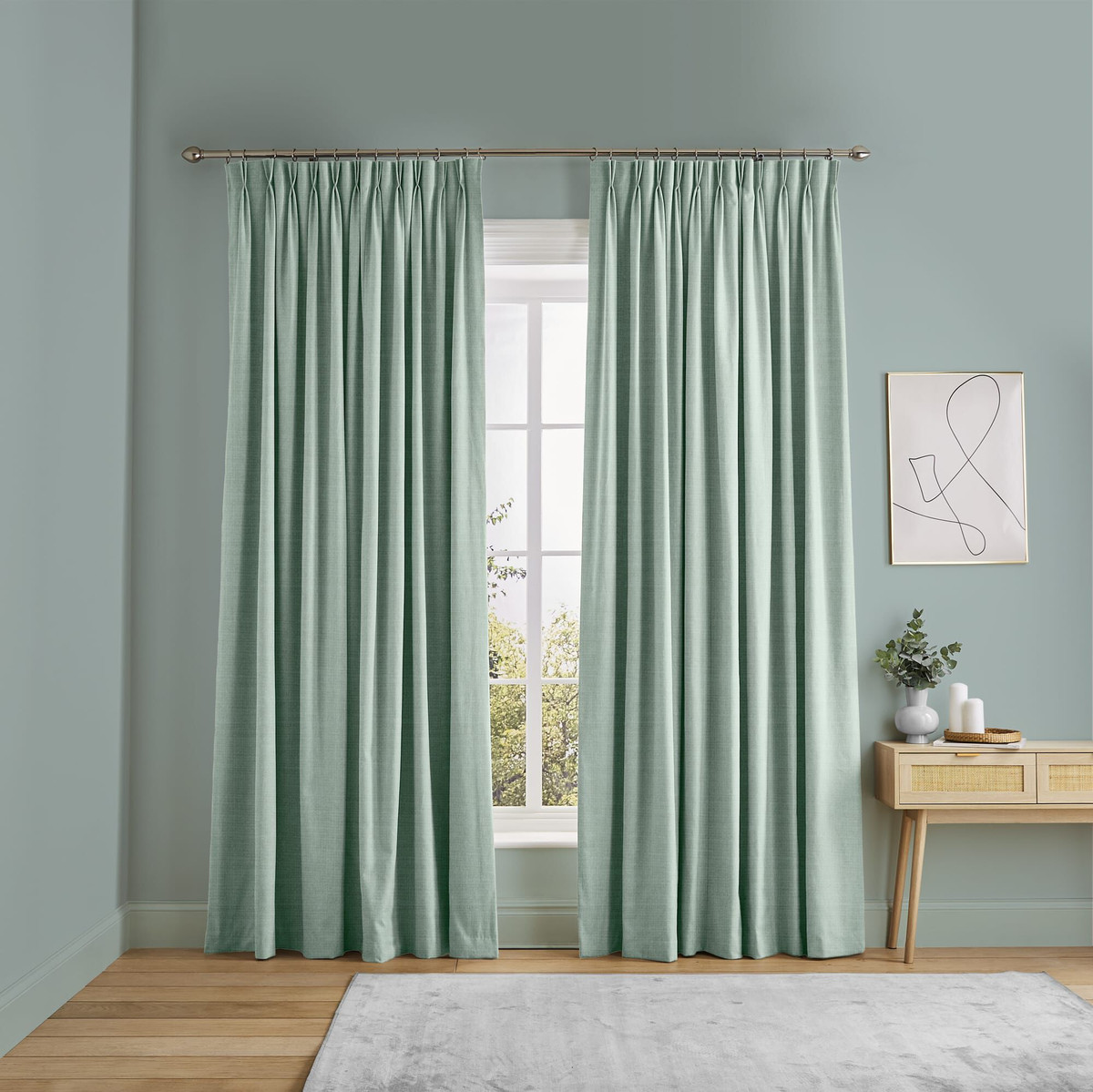 Wallace Spring Green Curtains