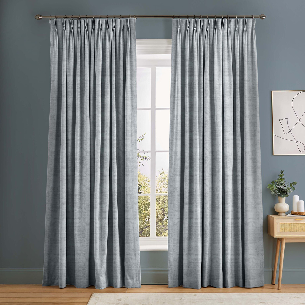 Elements Dusky Blue Curtains