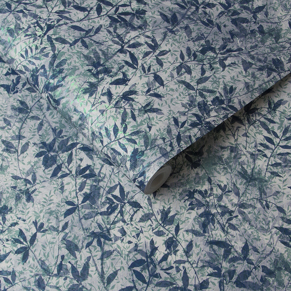 Botany Iridescent Midnight Blue Wallpaper