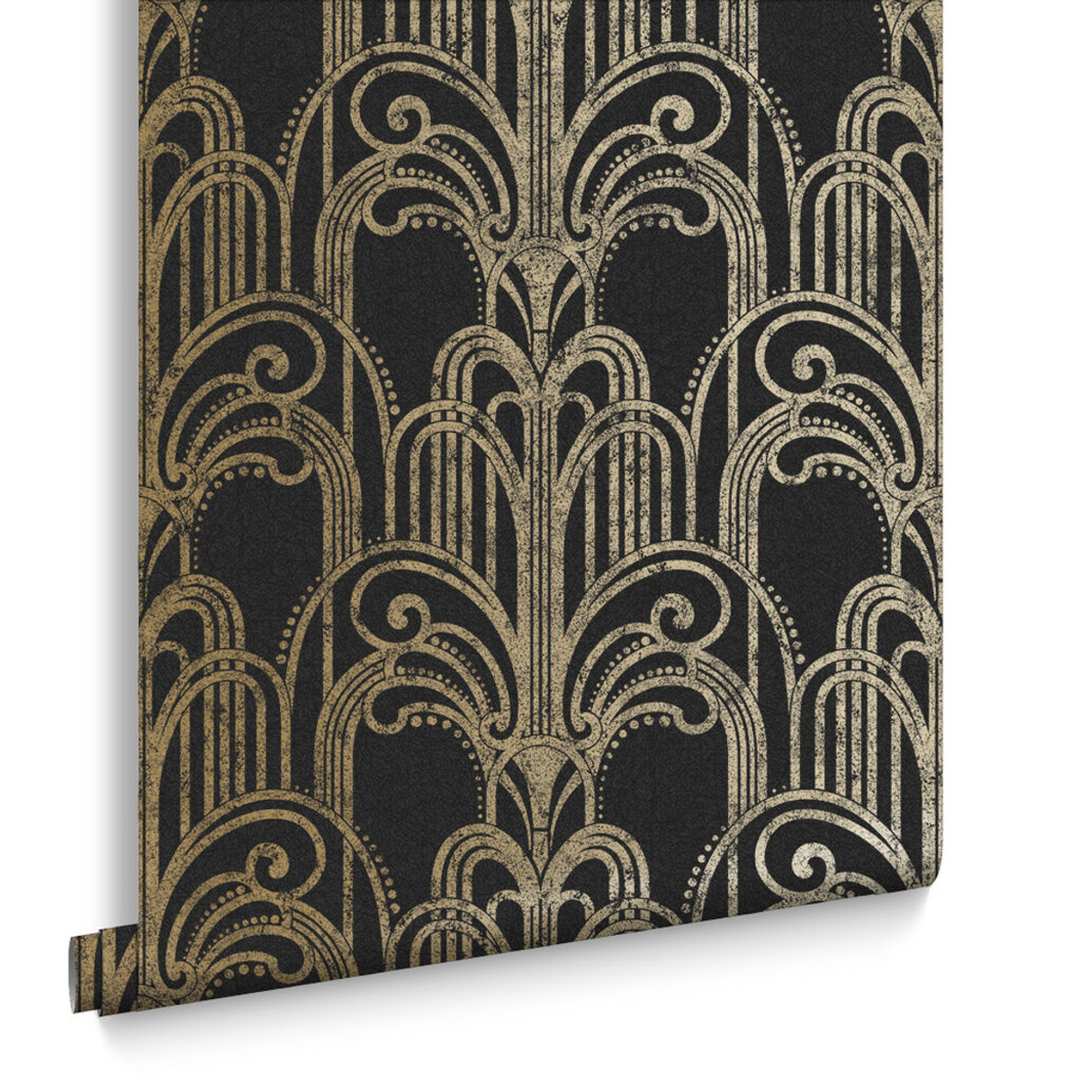 Art Deco Black and Gold Wallpaper