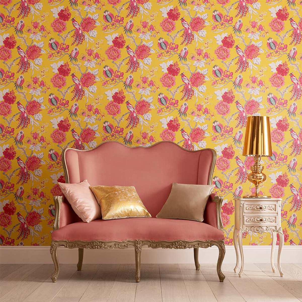 Chinoiserie Canary Wallpaper