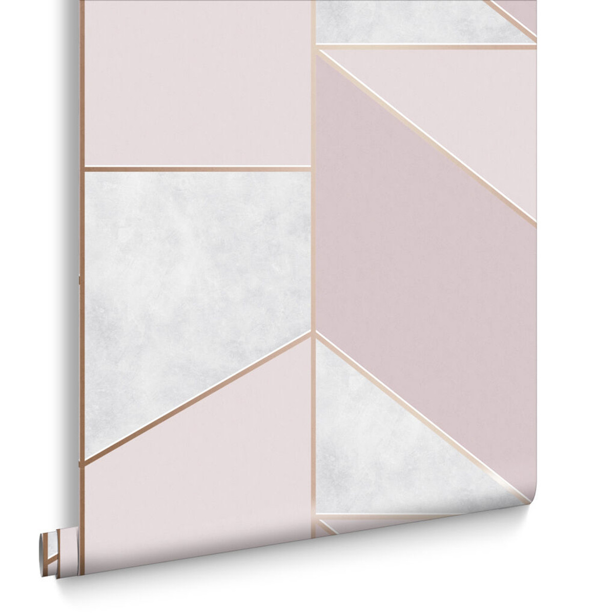 Colour Block Geo Pink Wallpaper