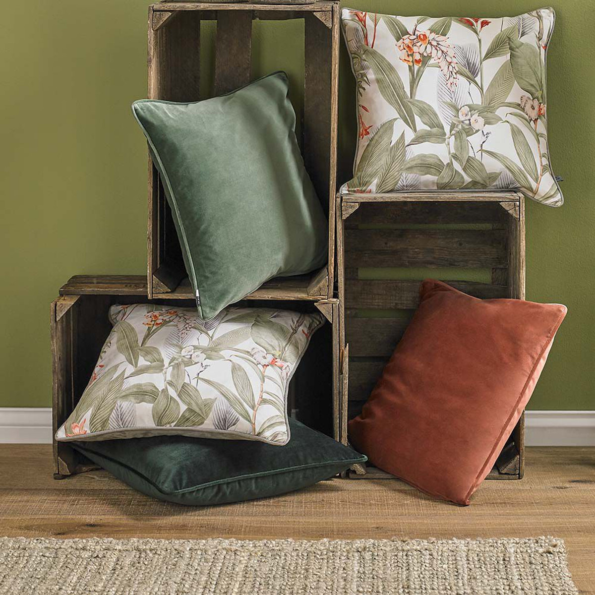 Botanical Green Cushion