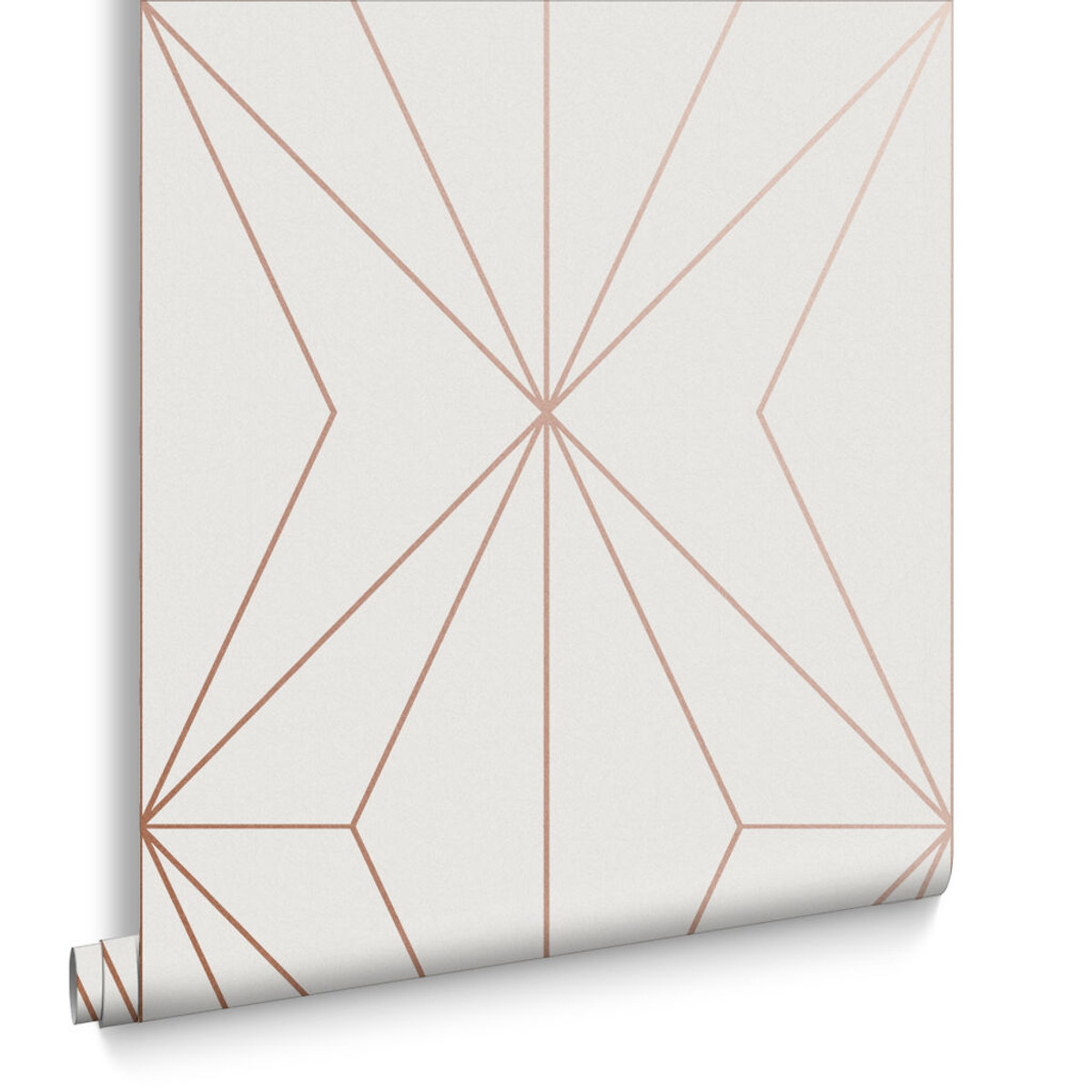 Harmony White Rose Gold Wallpaper