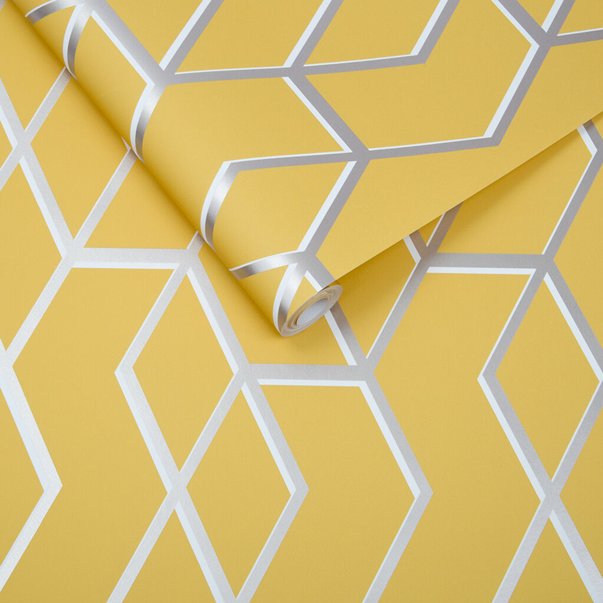 Archetype Yellow & Silver Wallpaper