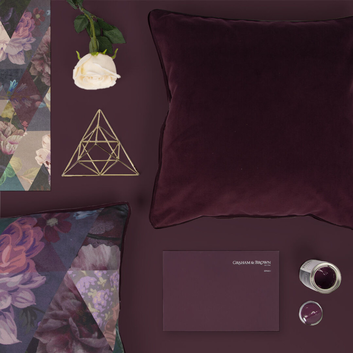 Damson Purple Opulence Cushion