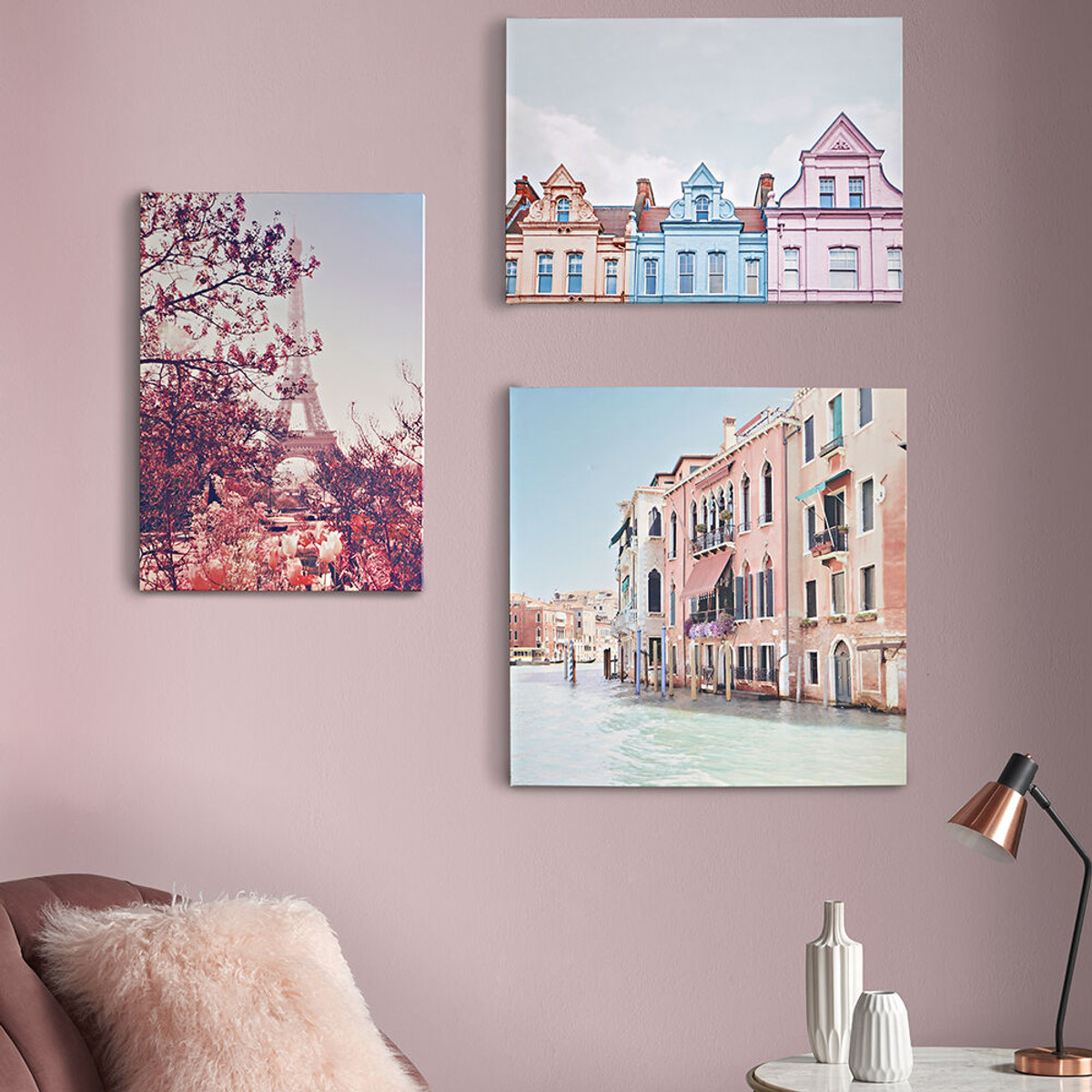 Paris In Bloom Printed Canvas Wall Art