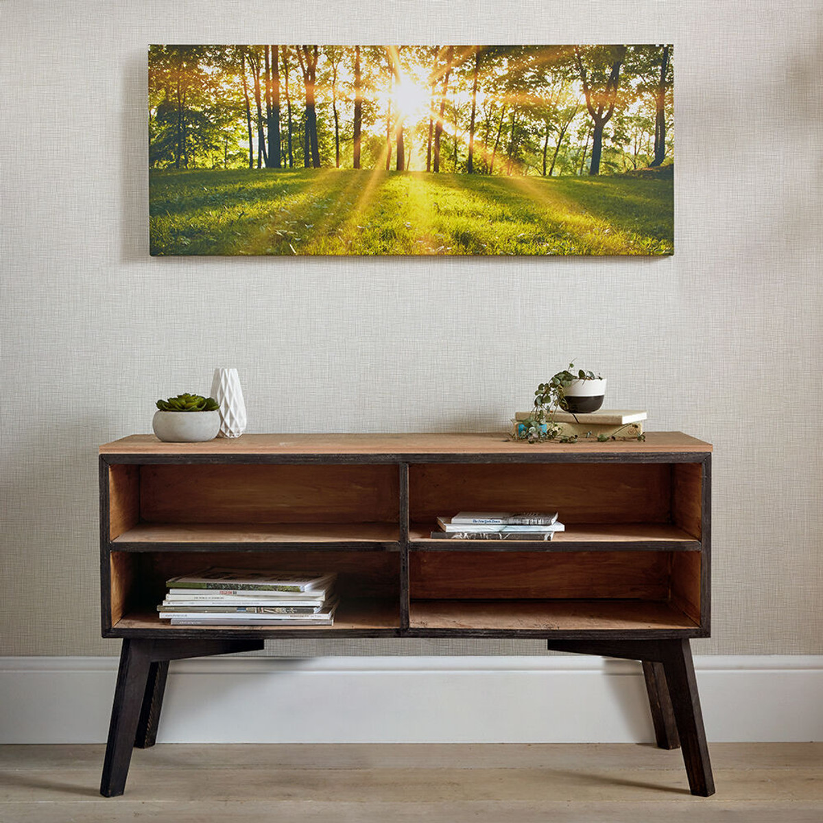 Tranquil Forest Fields Printed Canvas Wall Art