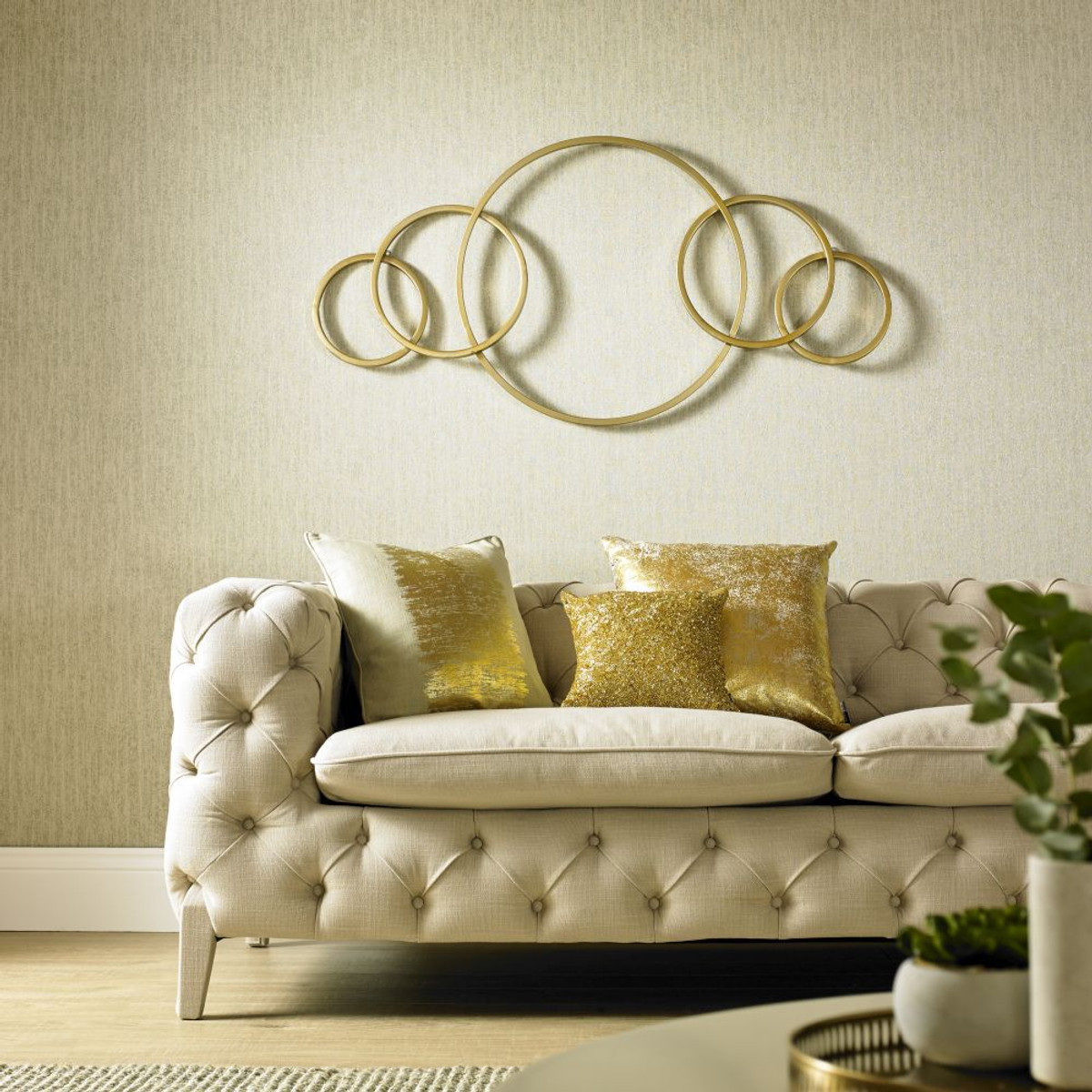 Eternity Gold Metallic Metal Wall Art